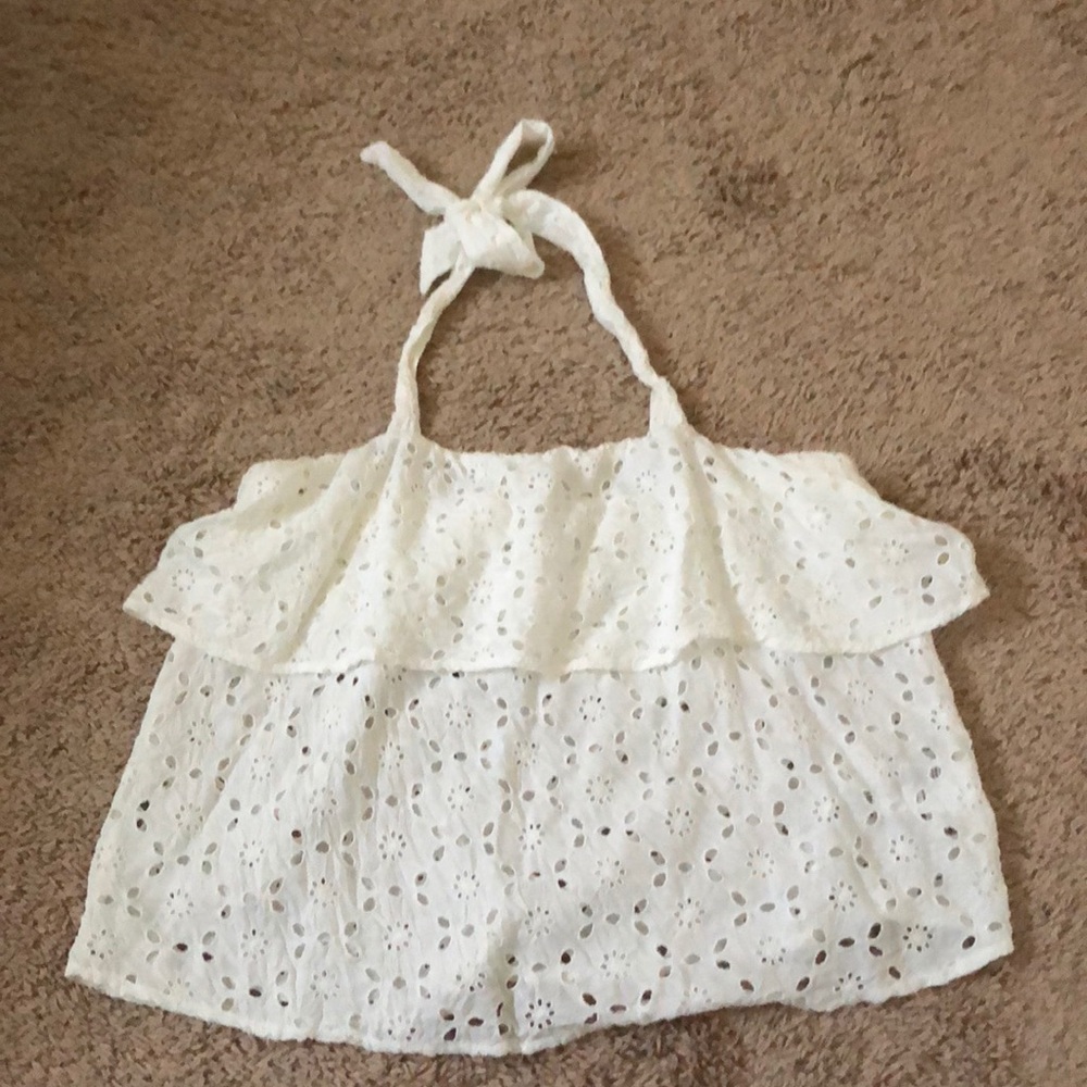 White halter top